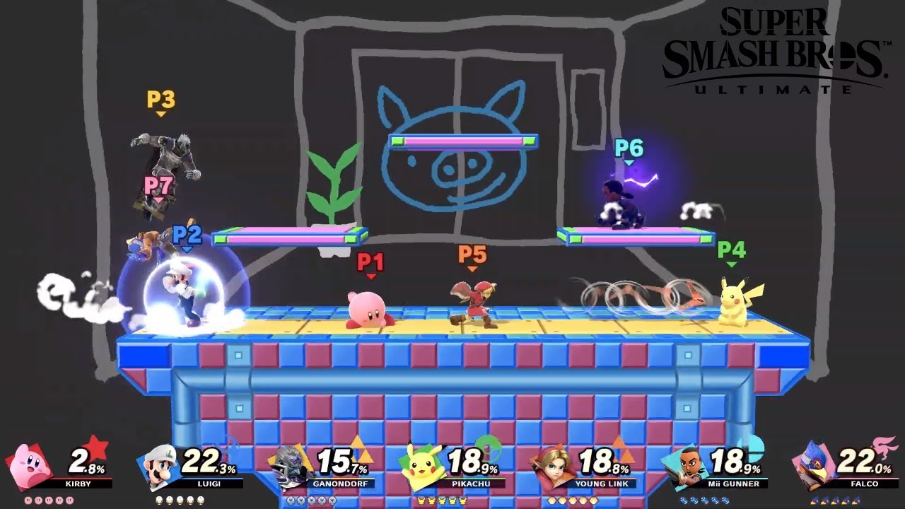 Super Smash Bros Ultimate Multiplayer 7 Player Smash