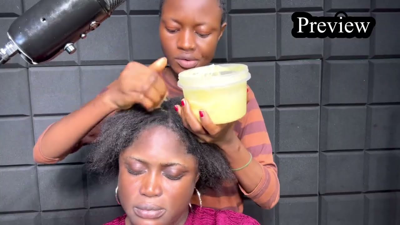 ASMR SHEA BUTTER SCALP GREASING AND MASSAGE FOR DEEP SLEEP WITH GUM CRACKING