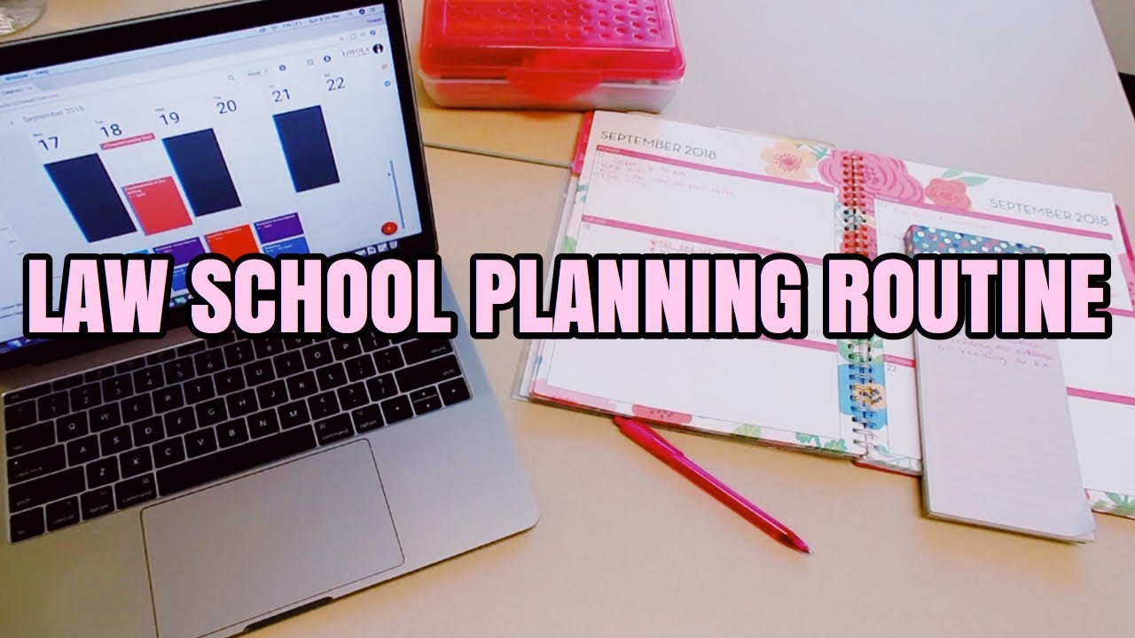 PLAN WITH ME | LAW SCHOOL PLANNING ROUTINE FOR SUCCESS!