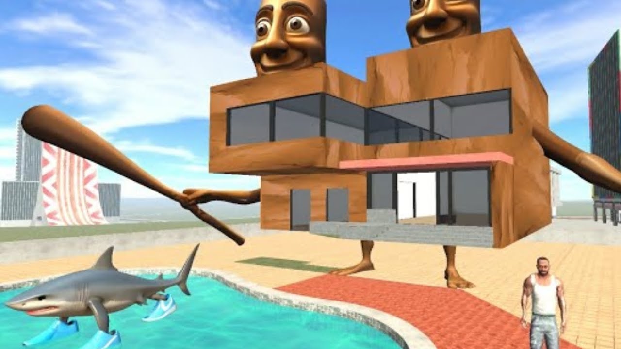 Franklin Change House to Tung Tung Tung Sahur House in Indian Bike Driving 3D#viralvideo  #gaming