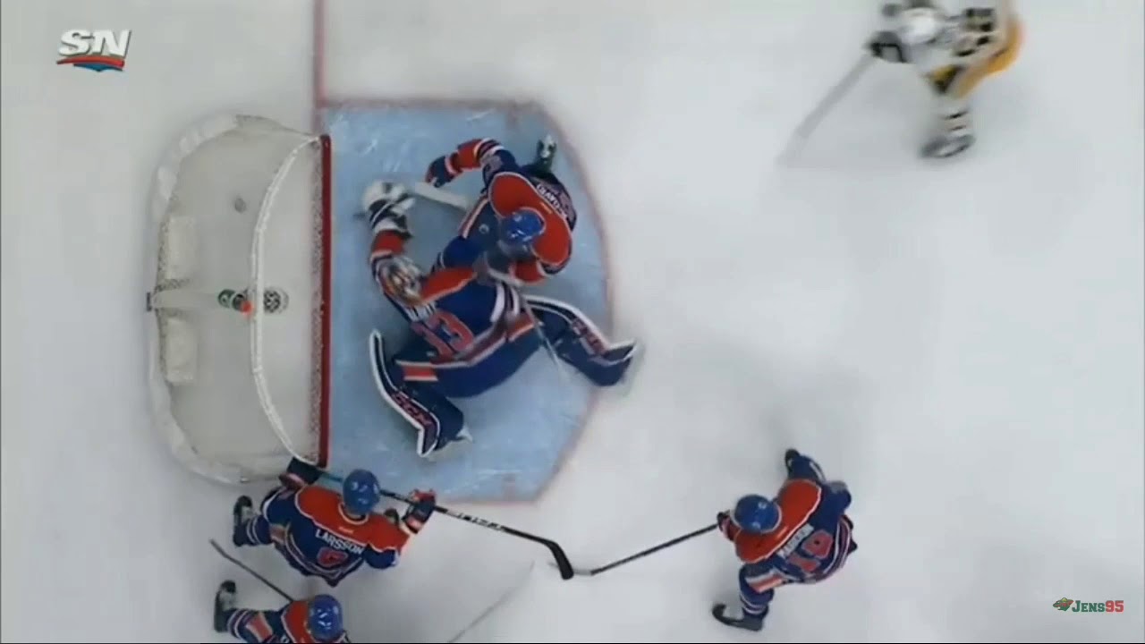Connor McDavid scores in his own net