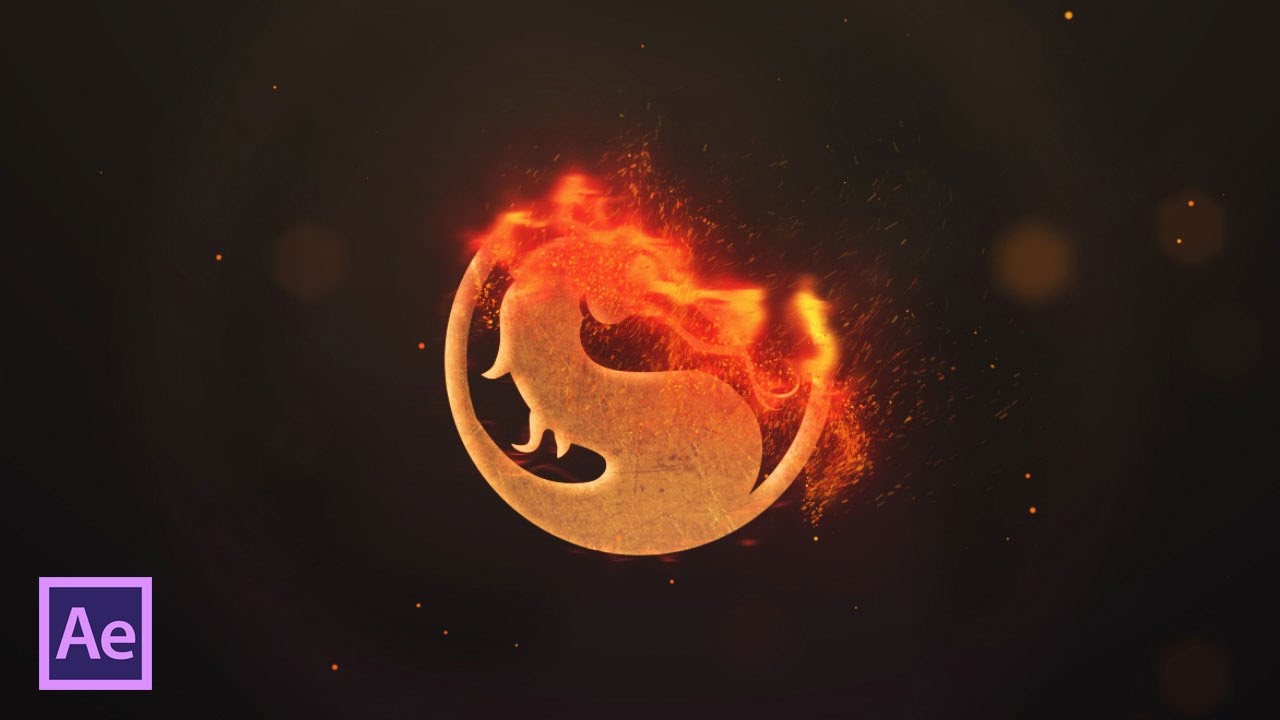 Анимация появления лого и текста в огне в After Effects (Fire Logo and Text in After Effects)