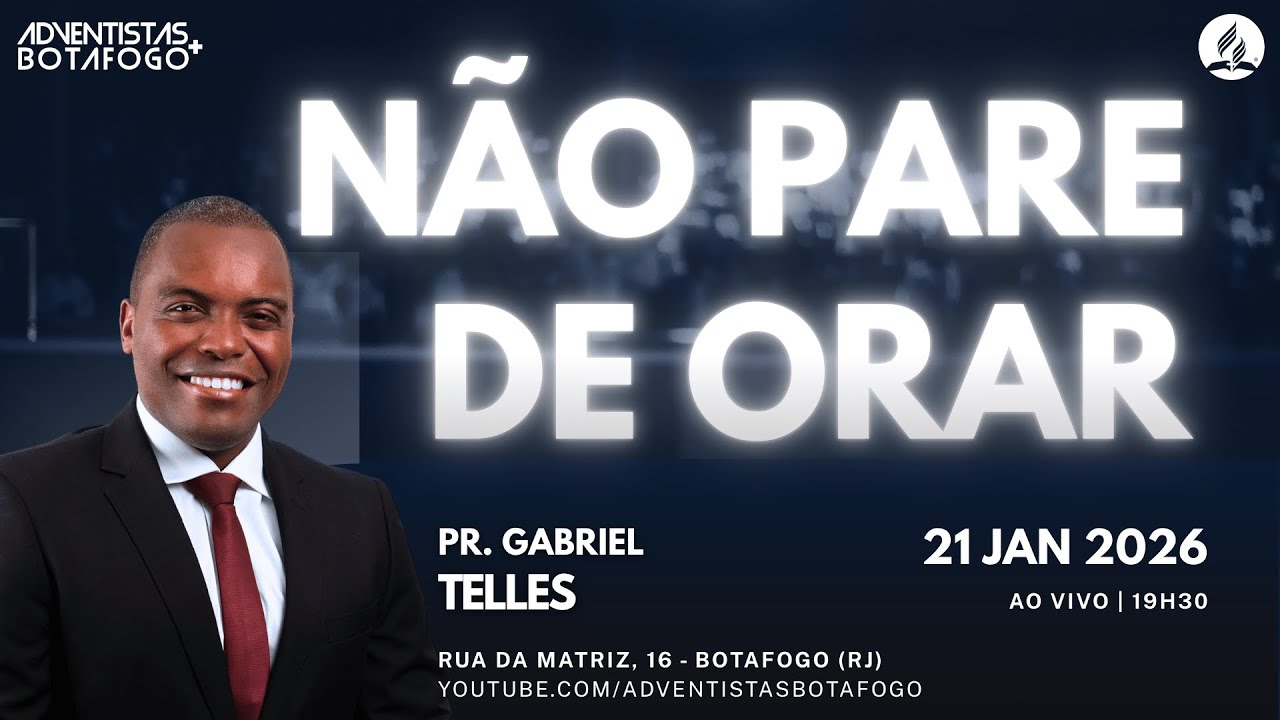 CULTO AO VIVO | NÃO PARE DE ORAR | Pr. Gabriel Telles | Quarta - 21/1/2026