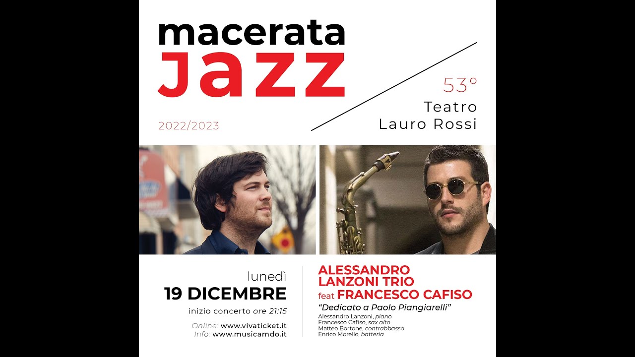 Arthuro's Bull (Cafiso) Alessandro Lanzoni Trio ft.Francesco Cafiso TLR JAZZ 2022 (4K UHD HDR VIDEO)