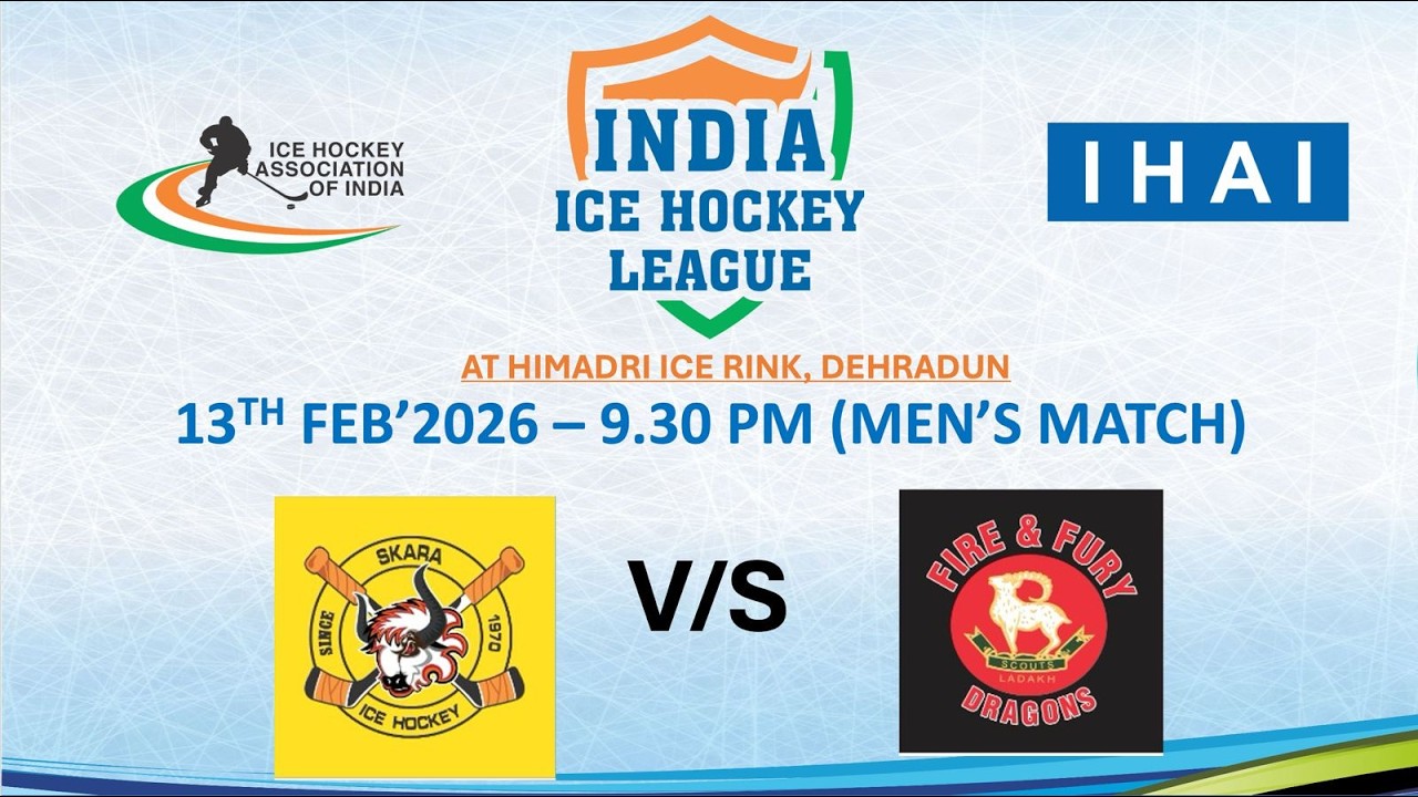 SKARA ICE HOCKEY VS FIRE AND FURY DRAGONS || INDIAN ICE HOCKEY  LEAGUE || HIMADRI ICE RINK ||