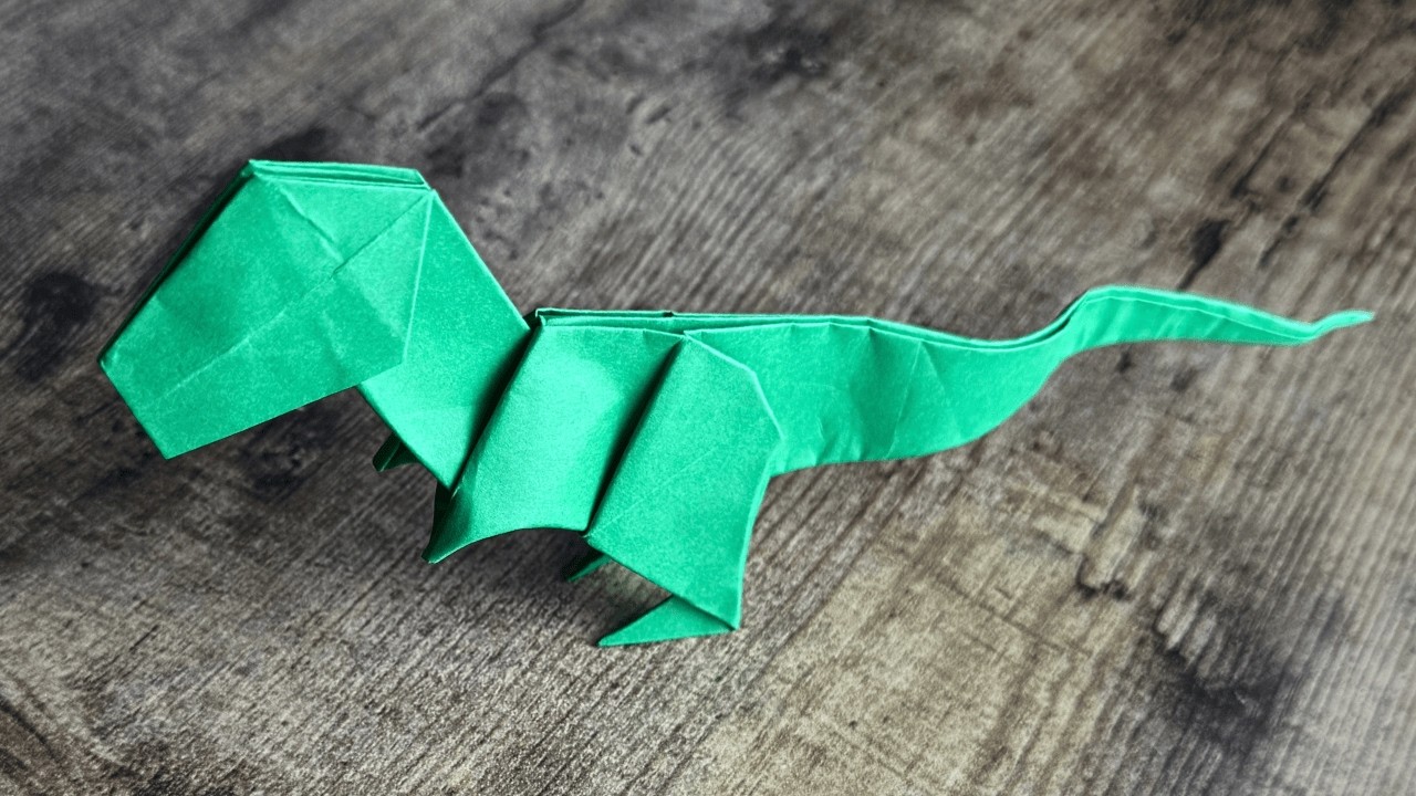 ORIGAMI T-REX EASY TUTORIAL | HOW TO MAKE ORIGAMI DINOSAUR T-REX | JURASSIC WORLD FROM PAPER CRAFT