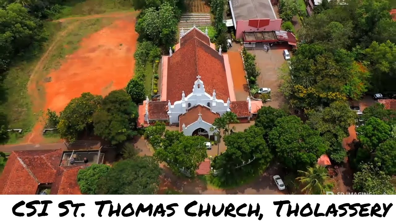 Aerial View of CSI St Thomas Church, Tholassery