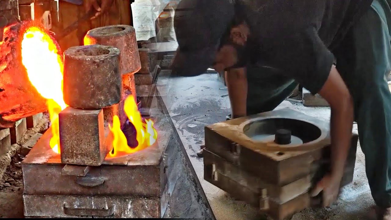 That big pulley metal casting isn't ever made in this foundry