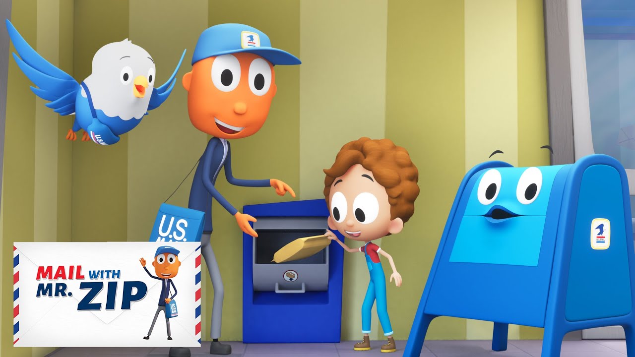 How to Mail a Package! | 50 Min Mail with Mr.ZIP Mailman Cartoons | Fun Videos for Kids & Families