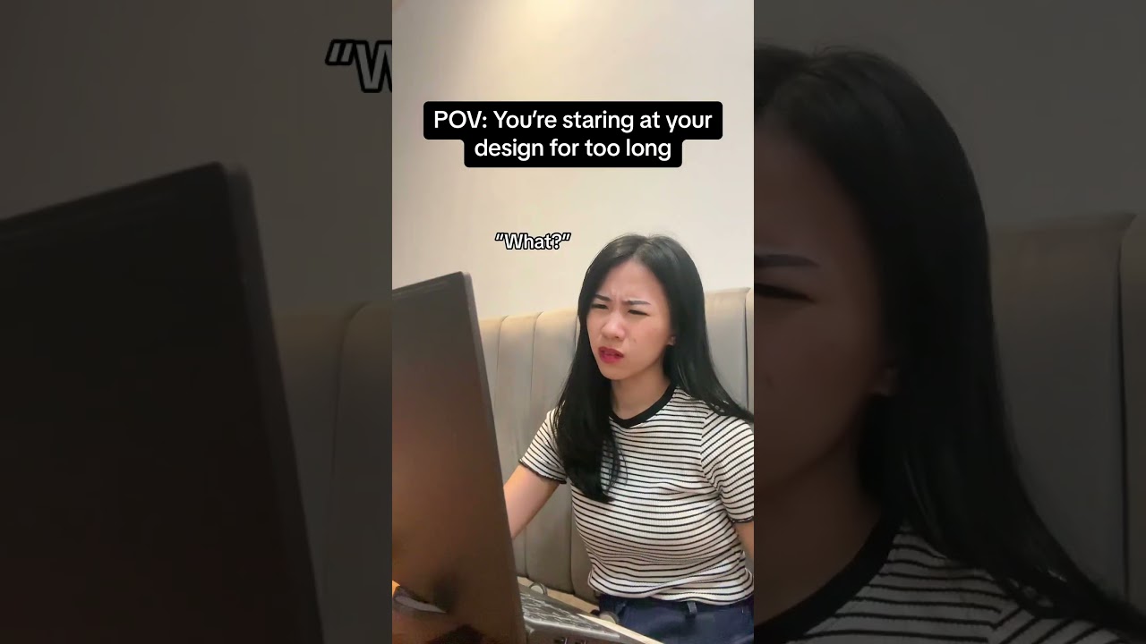 The longer you stare.. the more your design becomes ugly🤡 #freelancedesign #freelancedesigner