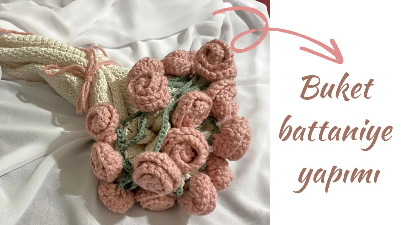 Örgü Buket Battaniye Yapımı / How to crochet the rose bouquet blanket 