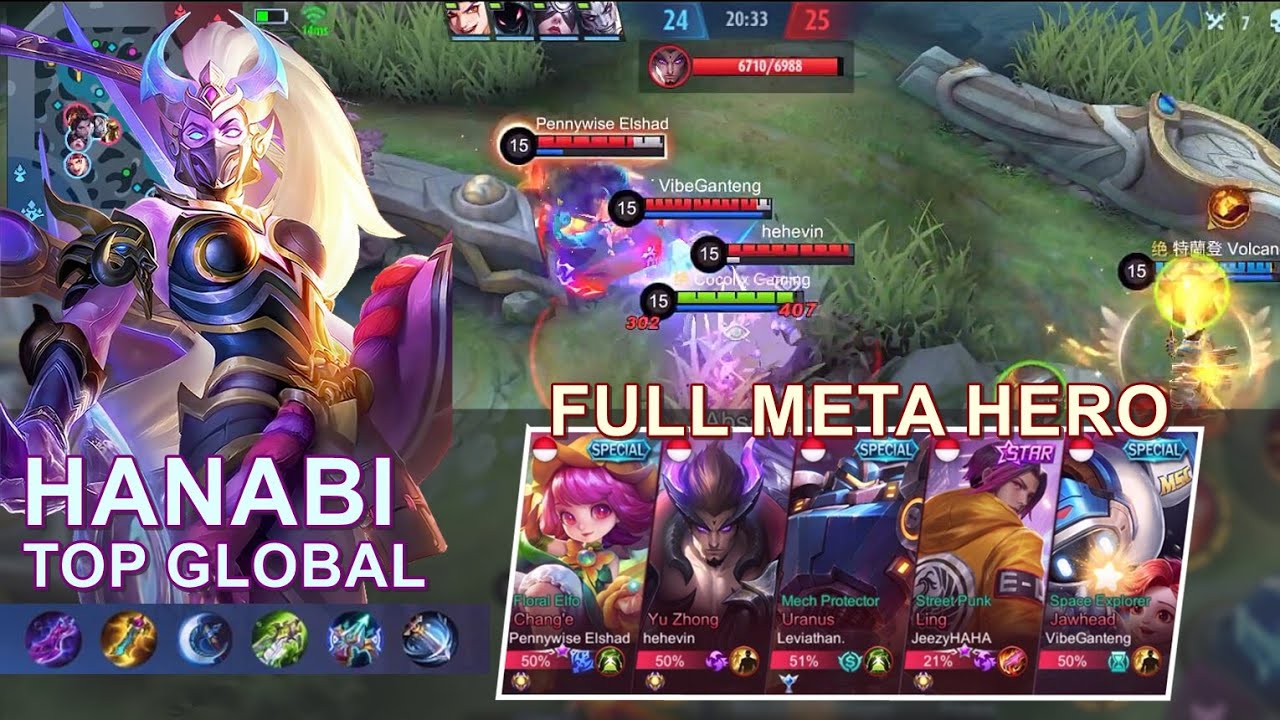 HANABI DELETE THE META TEAM - MLBB - TOP GLOBAL HANABI - 190K DAMAGE -