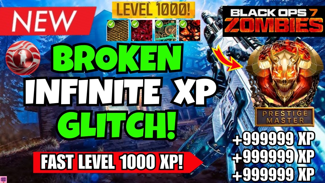 NEW BO7 SOLO INFINITE XP GLITCH! FAST LEVEL 1000, WEAPON XP FARM & MASTERY CAMOS | BO7 ZOMBIES