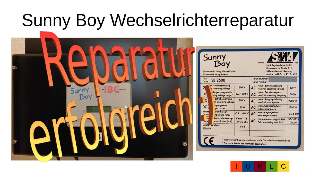 029DE Sunny Boy SB2500 Wechselrichterreparatur - Stromsensortausch CMS2015