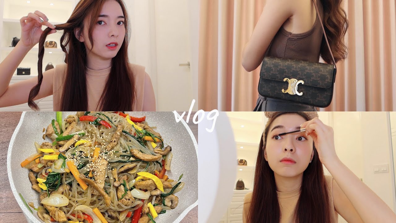 vlog |  Lisa同款Celine包包開箱 🌸卷发教学 特护霜分享 韓式炒雜菜🥙 ｜ Stephy Yiwen