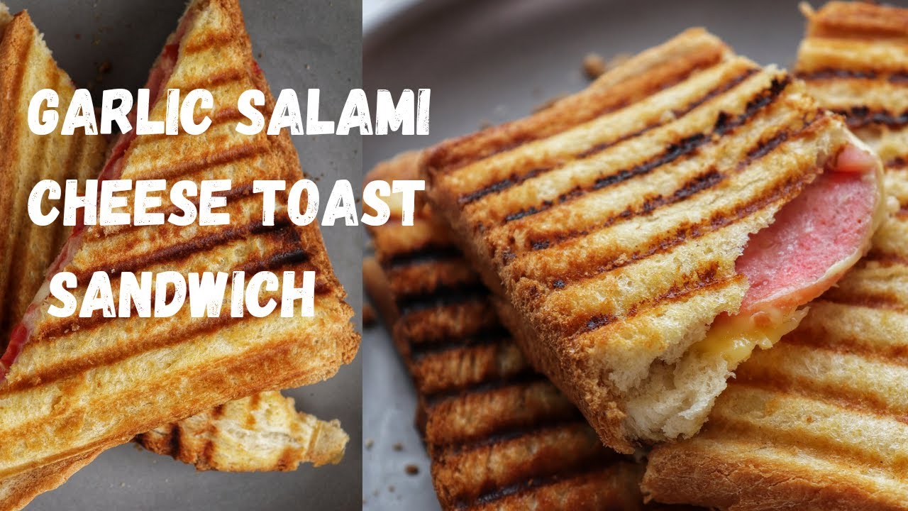 Garlic Salami & Cheese Toast Sandwich | Easy to make Breakfast Recipe | @cookingwithnimoh
