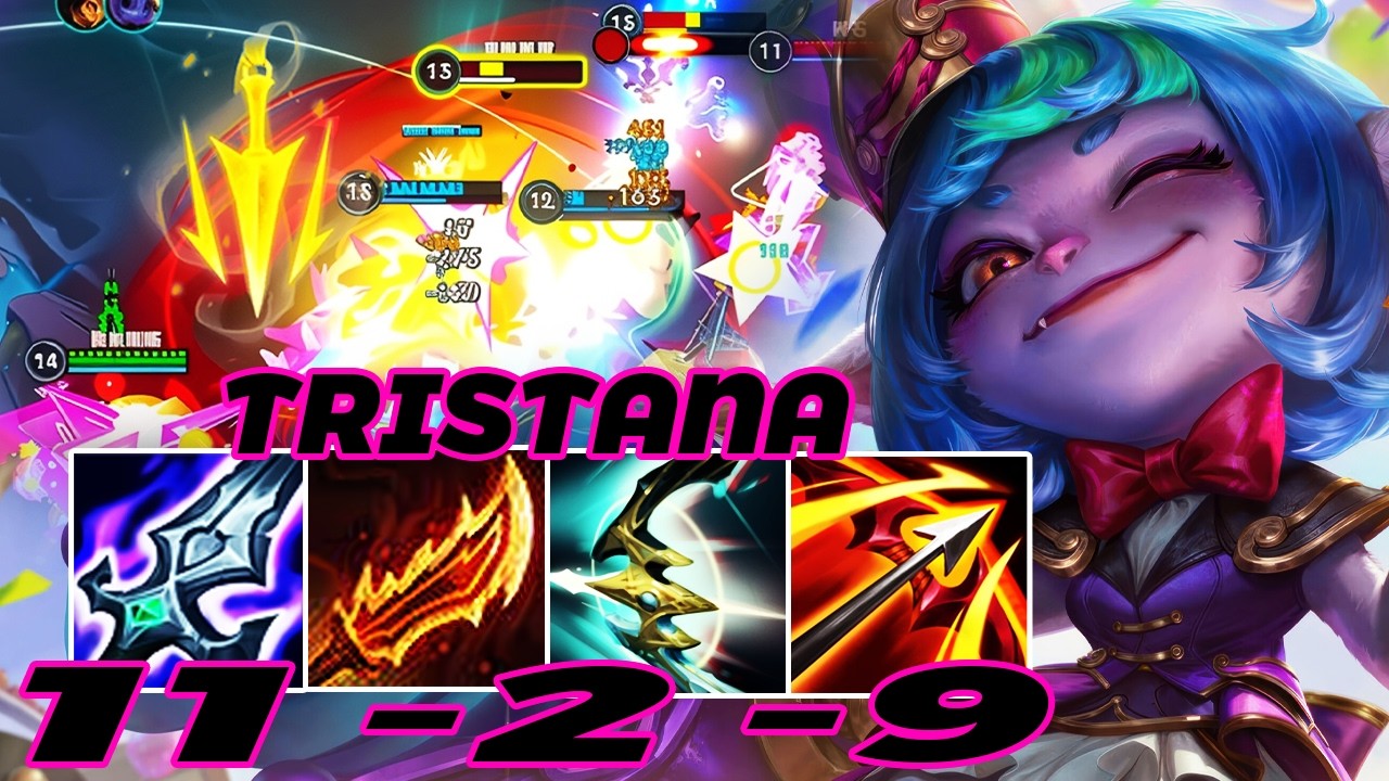 WILD RIFT TRISTANA ADC GAMEPLAY | 11 -2 -9 MVP | TRISTANA BUILD RUNES