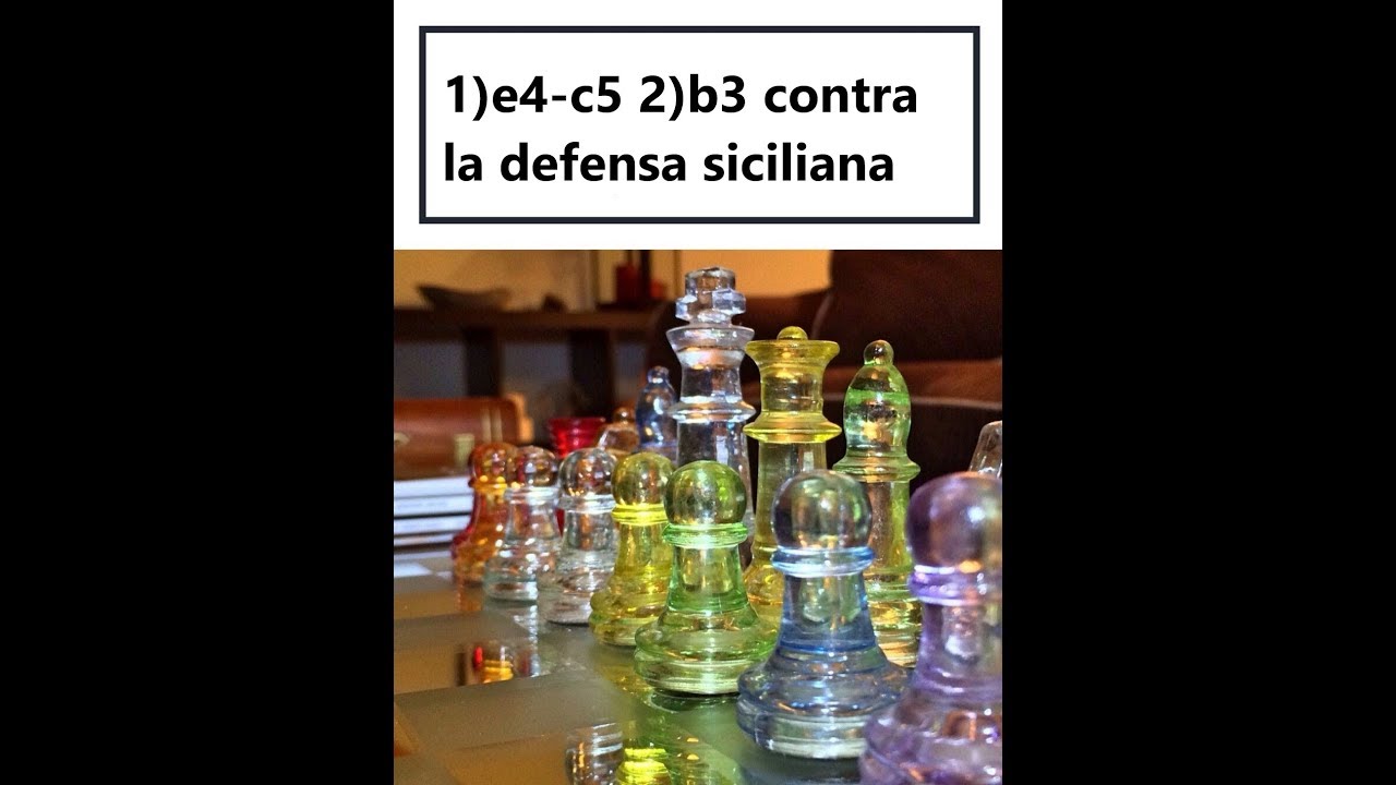 Anticiliana 1) e4-c5 2) b3 (para negras)