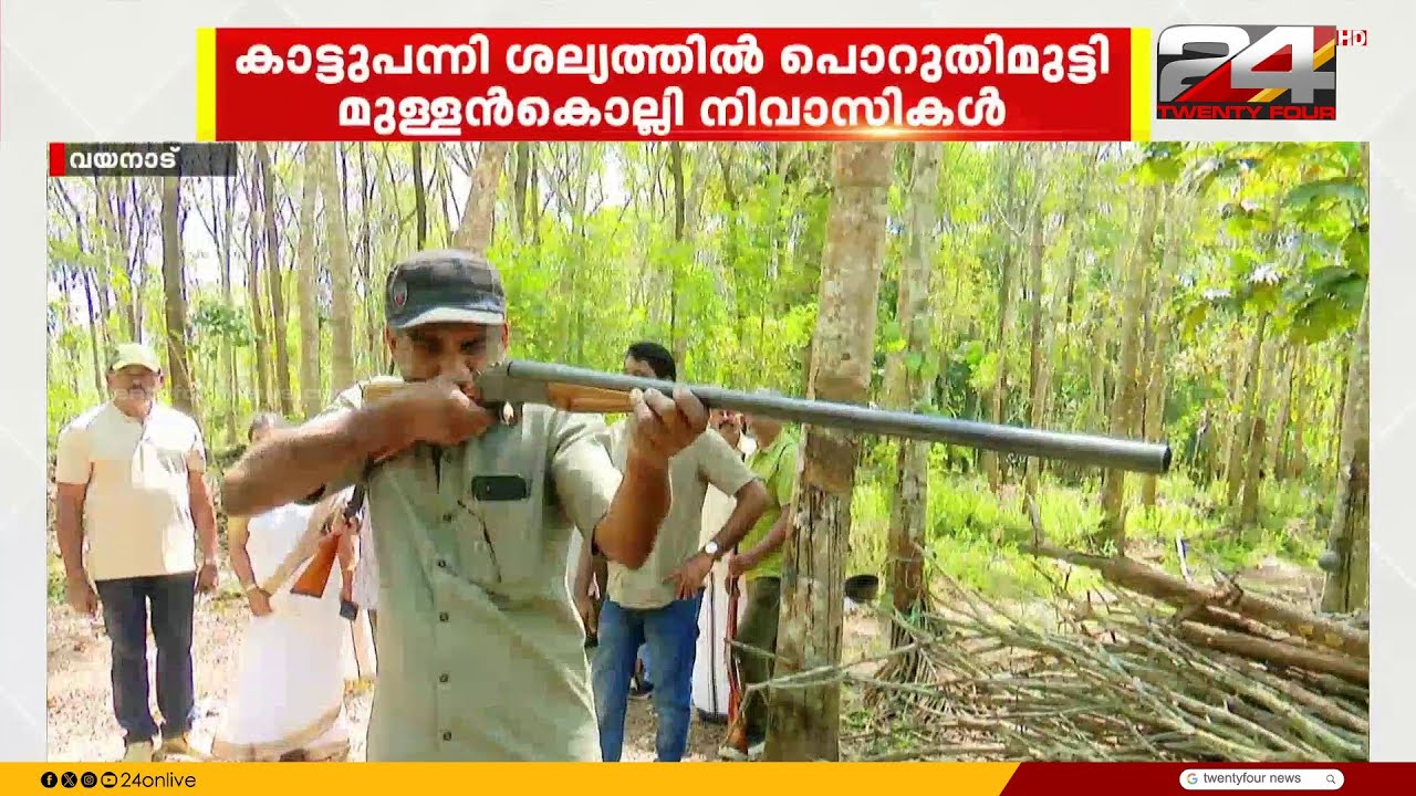 വയനാട് മുള്ളൻകൊല്ലിയിൽ കാട്ടു പന്നികളെ കൊല്ലാൻ ഷൂട്ടർമാർ