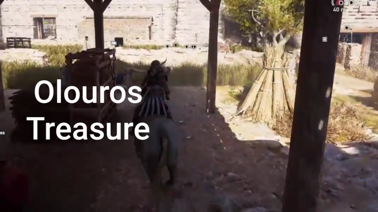 Assassin's Creed Odyssey : Olouros Fortress # Kill Captain , Loot Treasure , Burn War Supplies