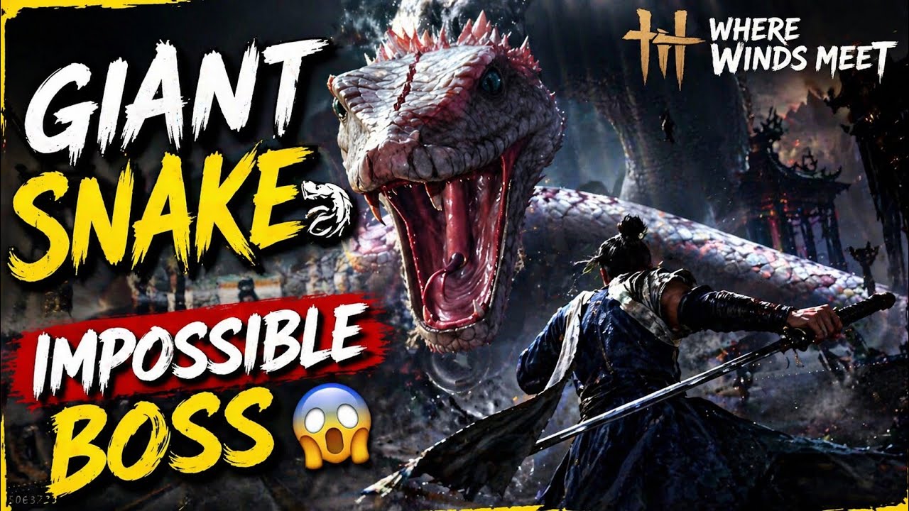 Xuansheng White Giant Snake 🐍 Boss Fight | Where Winds Meet EP10#mobilegameplay #mobilegame #gaming 