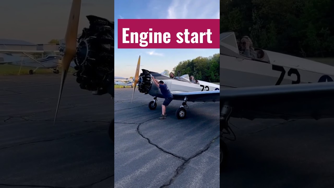 ENGINE | START | OLD AIRCRAFT | HAND | CRANKING | #shorts #ytshorts