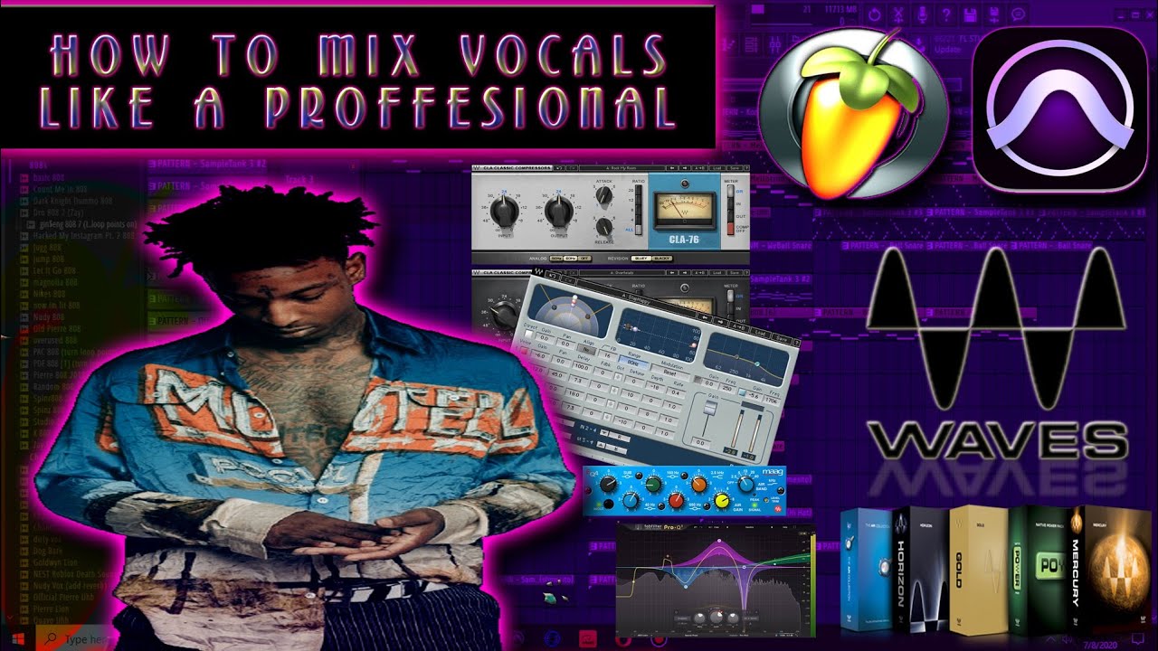 NoCap , Fredo Bang Vocal MIX + EFFECTS | How To Mix Hip-Hop Vocals Like A Pro on FL20 | Waves Plugin