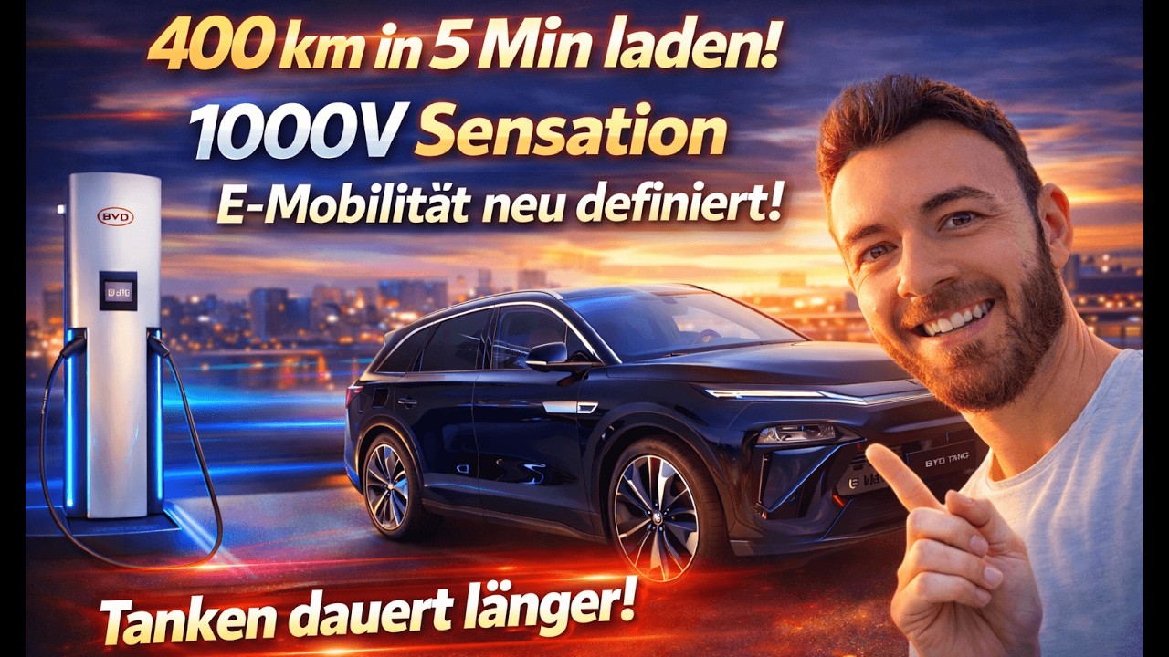400km Reichweite in 5 Minuten nachladen - 1000 Volt Schnellladen mit 1 MW Leistung