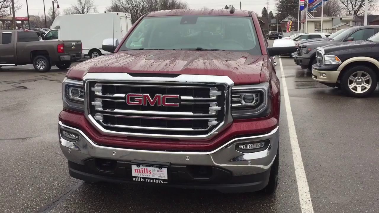 2017 GMC Sierra 1500 SLT Crew Cab Heated and Cooled Front Seats Red Oshawa ON Stock #1701616