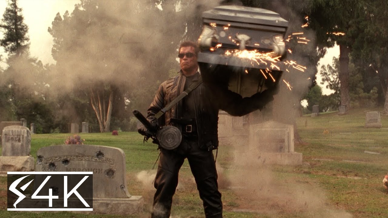 Terminator (4K) T-X Attacks at Cemetery : Terminator 3
