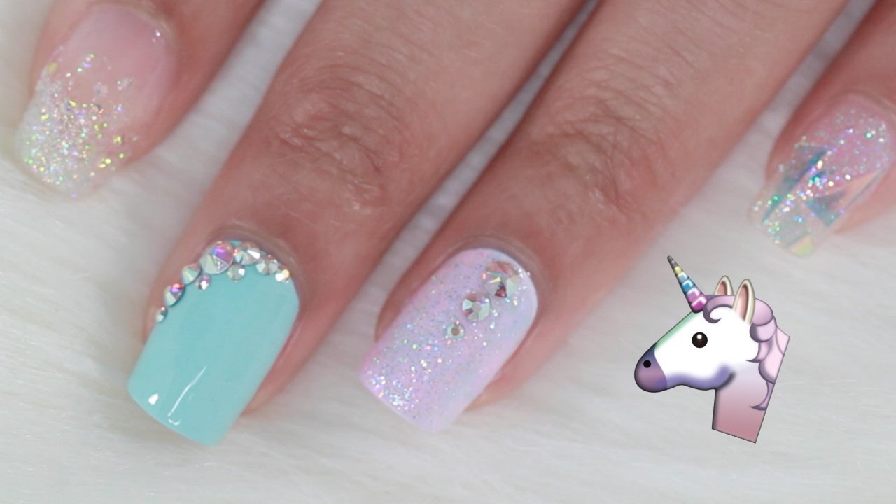 Easy Unicorn Inspired Nails