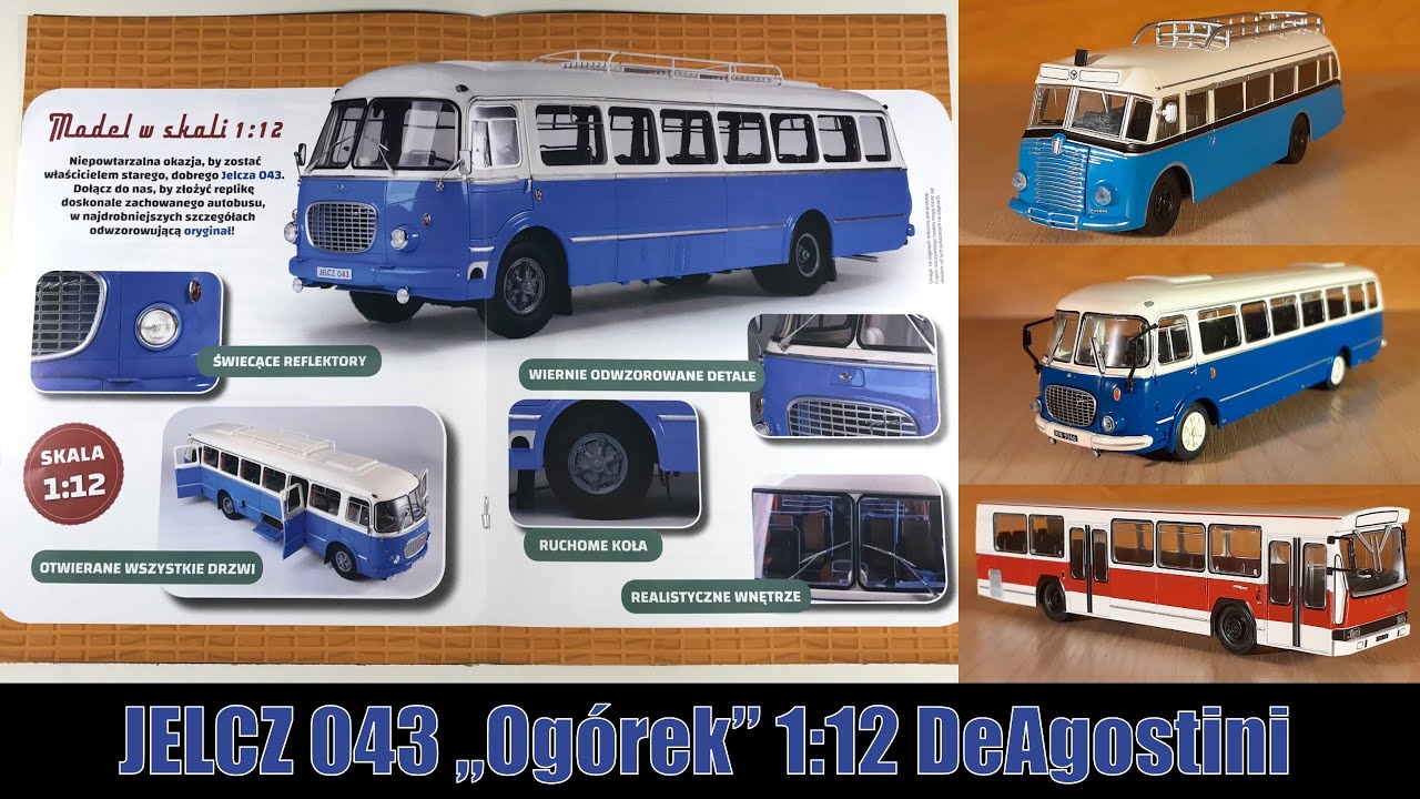 Jelcz 043 „Ogórek” skala 1:12, DeAgostini (prezentacja kolekcji)