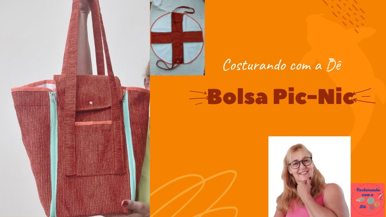 BOLSA PIC NIC FÁCIL - vira uma tolha para lanchar impermeável