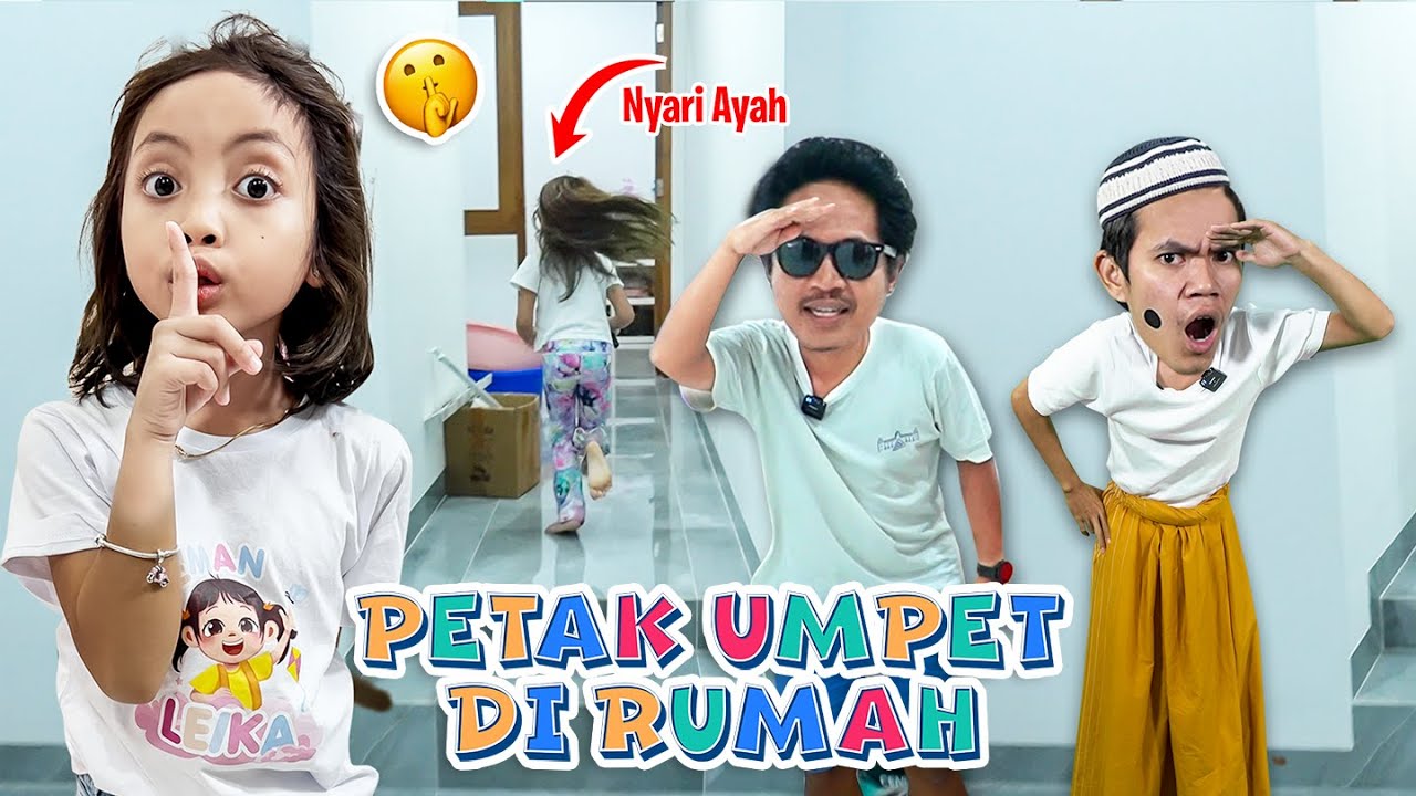 LEIKA MAIN PETAK UMPET DI PLAYGROUND RUMAH 😍 SERU BANGET MAIN BARENG AYAH & TOMPEL
