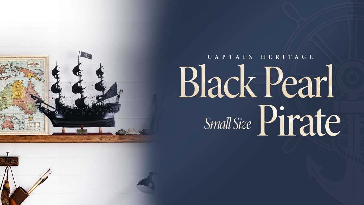 Black Pearl Pirate Ship Model &ndash; A Stunning Handmade Collectible for Pirates Fans 🏴&zwj;☠️