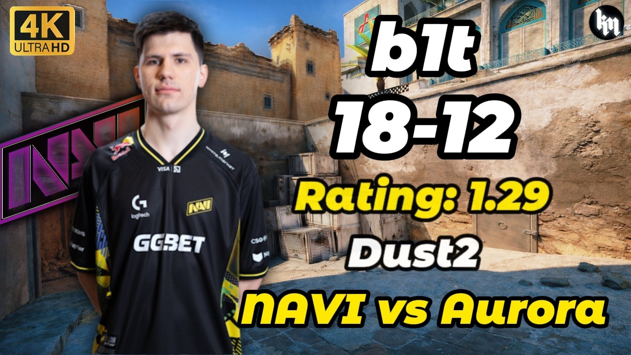 🔥b1t (18-12) NAVI vs Aurora (Dust2) ESL Pro League Season 23 Finals #cs2 #navi #b1t