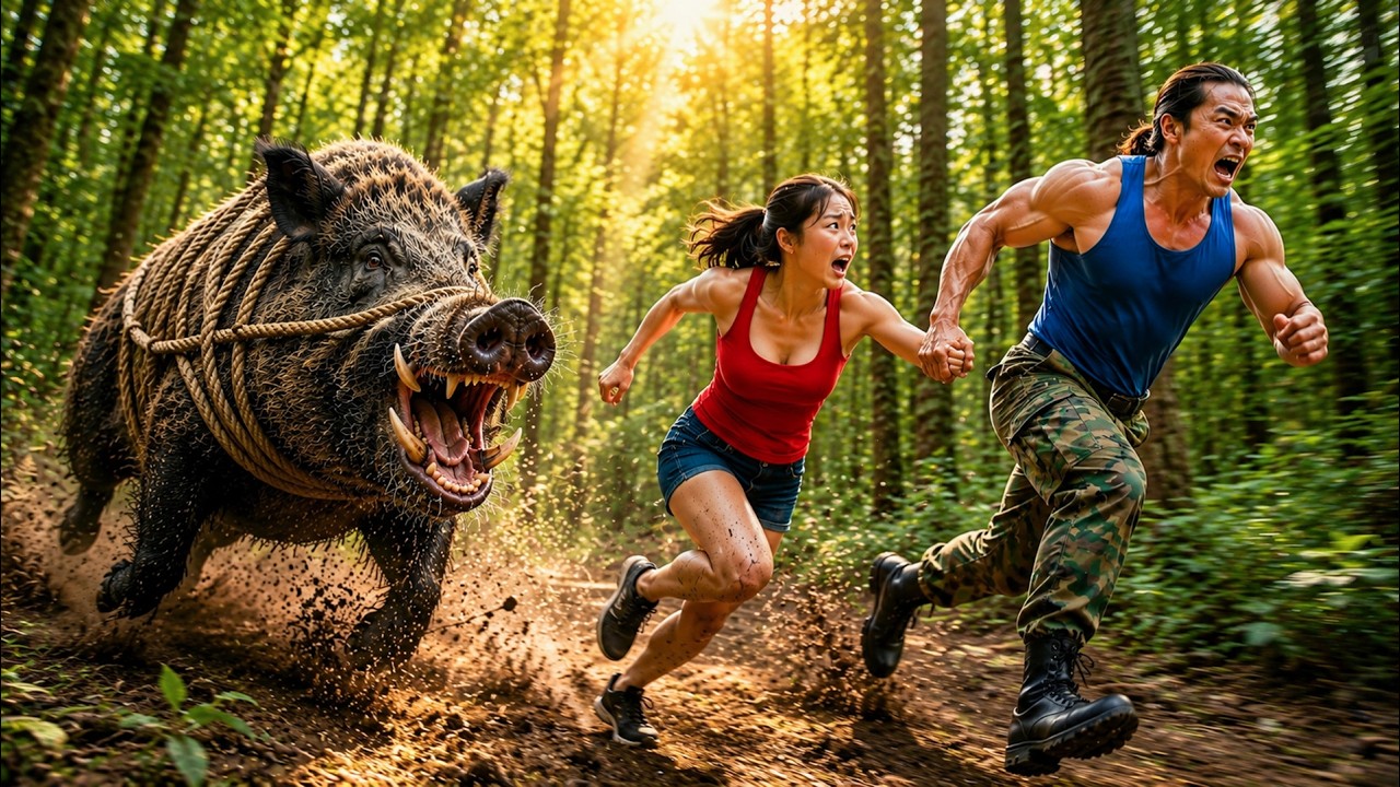 101 Days Alone in the Wild &ndash; Tracking Wild Boars in the Rainforest | Simple Survival Life 🐗