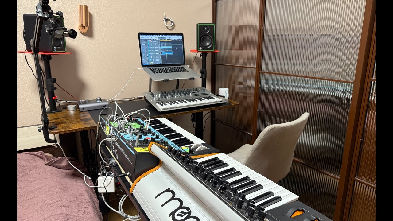 Пишу музыку на аналоговых синтезаторах Moog и KORG￼