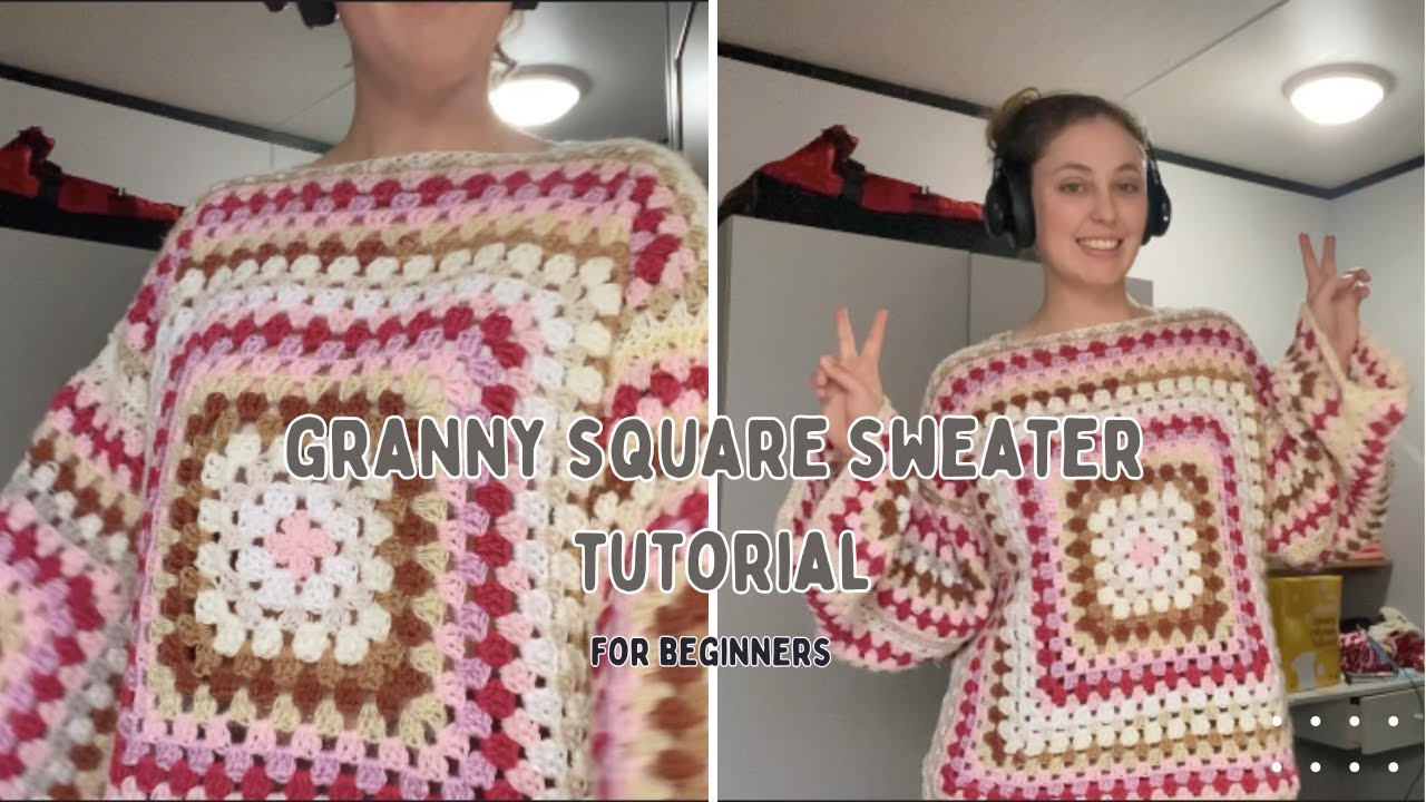 I finally made my dream granny square sweater | beginner friendly tutorial