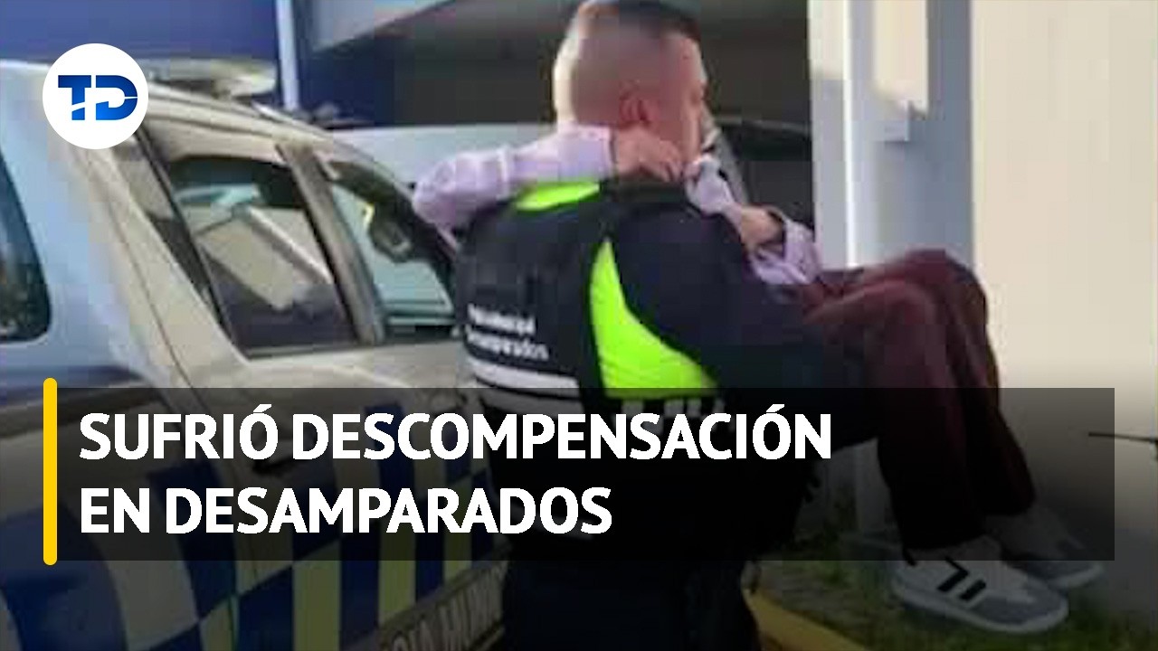 Oficiales auxilian a adulto mayor de 82 años  VIDEO