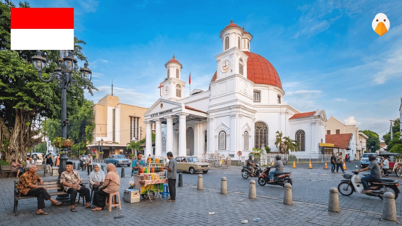 Семаранг, Индонезия🇮🇩 Самый исторический город Центральной Явы! (4К HDR)