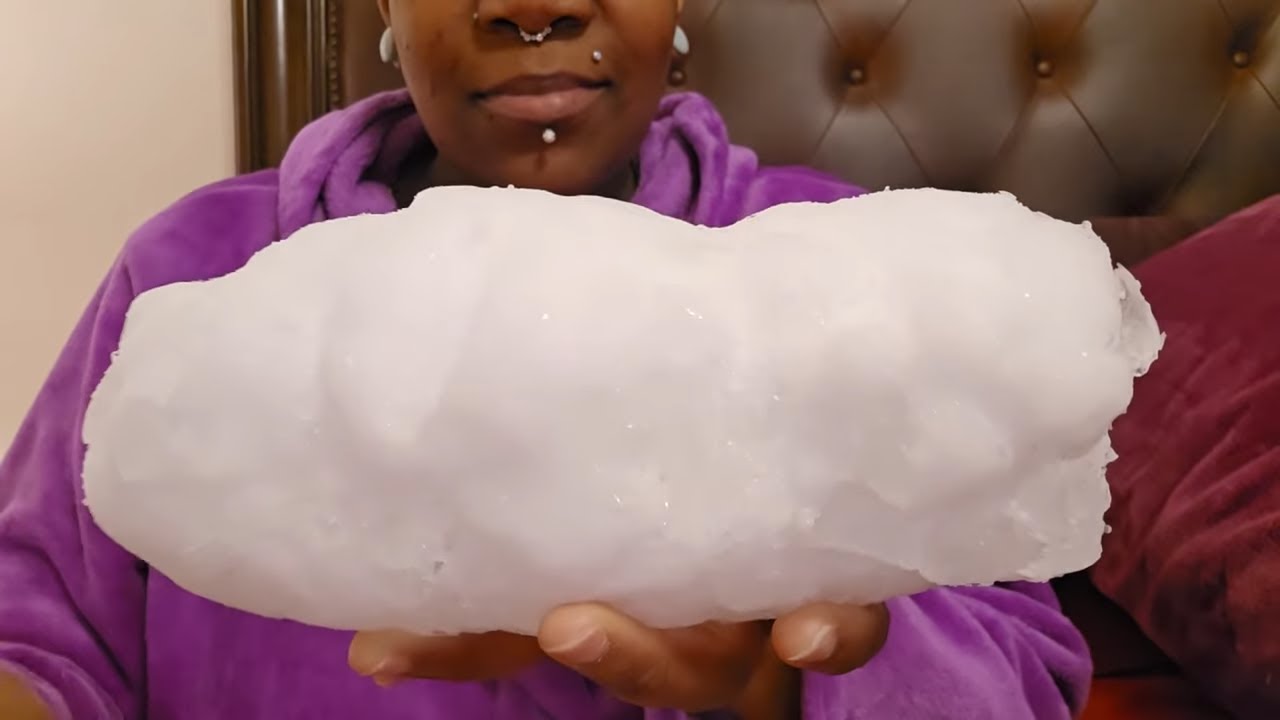 THICK CRUNCHY ICE ROLL | POWDERY ICE STUFFED WITH ZAXBY ICE | ICE ROLL | #asmr #mukbang