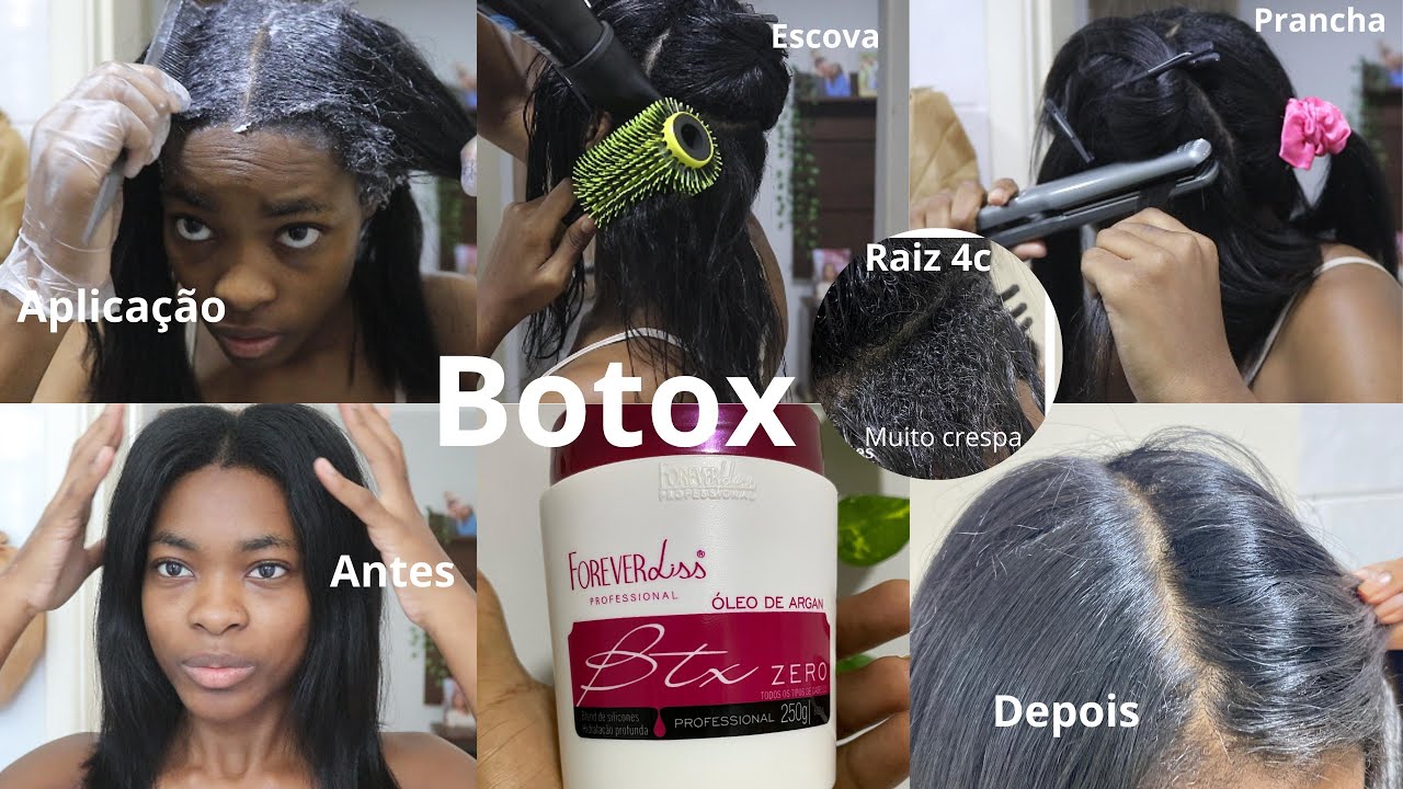 RETOQUE DE RAIZ EM CABELO CRESPO 4C com o botox da foreverliss | óleo de Argan | Passo a Passo