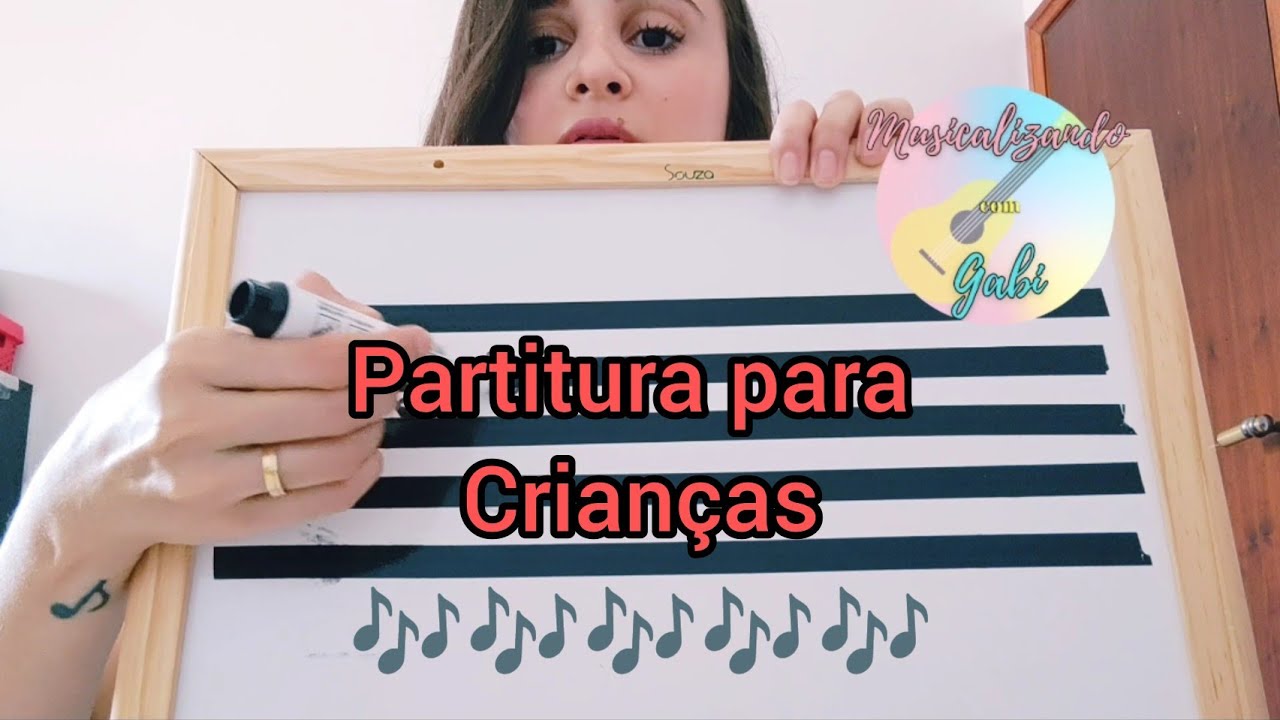 Como ensinar as notas musicais na pauta para crianças ? Dó móvel