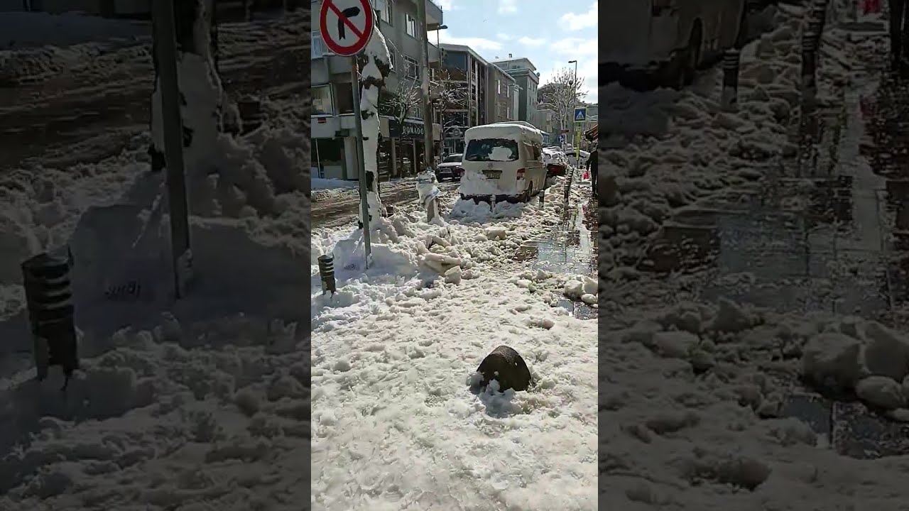 Snow video of Istanbul 2022 | view after heavy snowfall in Istanbul Turkey | İstanbul'da kar yağışı