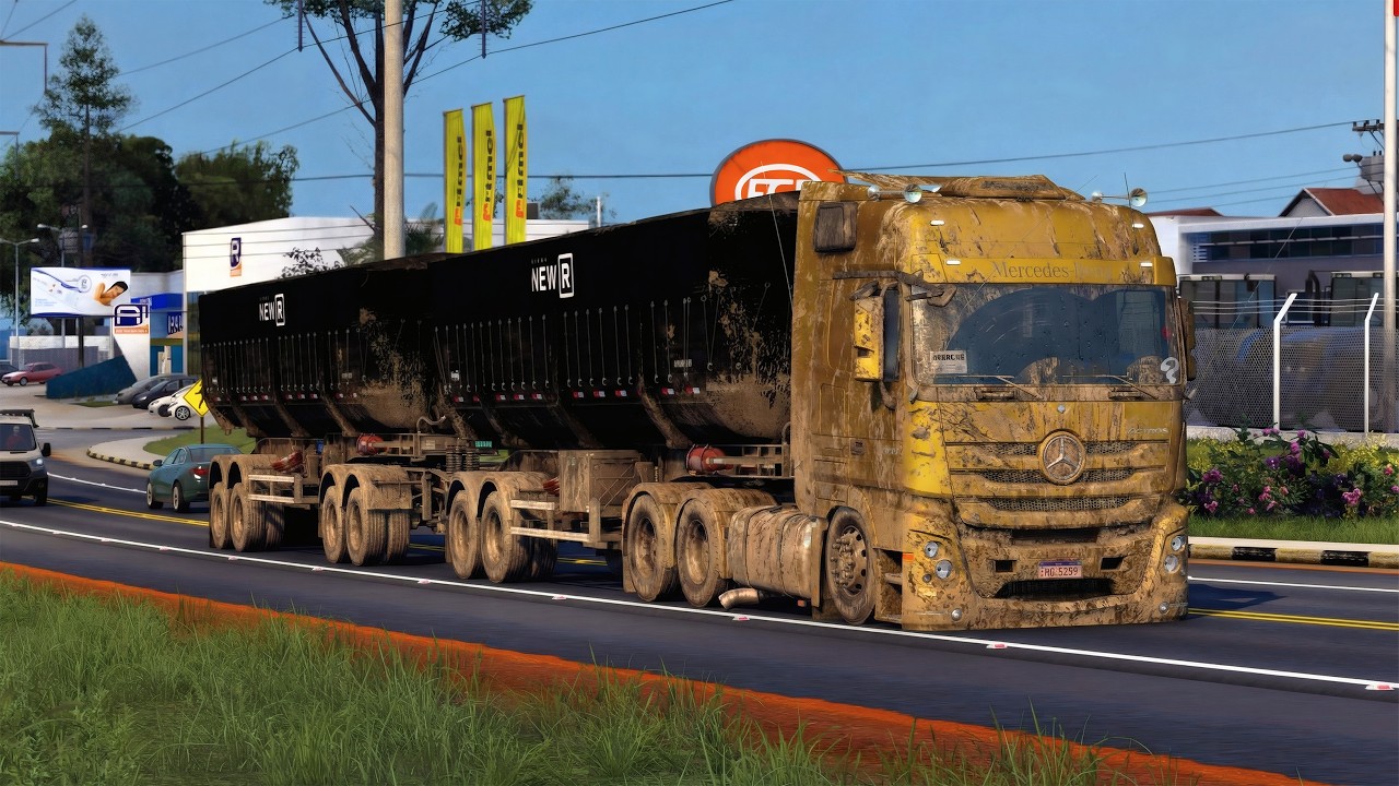 RODOTREM MONSTRO NA CIDADE 😳🚛 | Esse Mercedes Aguenta o Peso?! | ETS2 AO VIVO