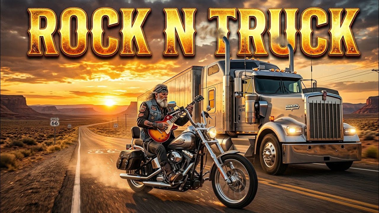 Truckers Sunset Rock Drive | Country Rock Playlist for Long Highway Miles.