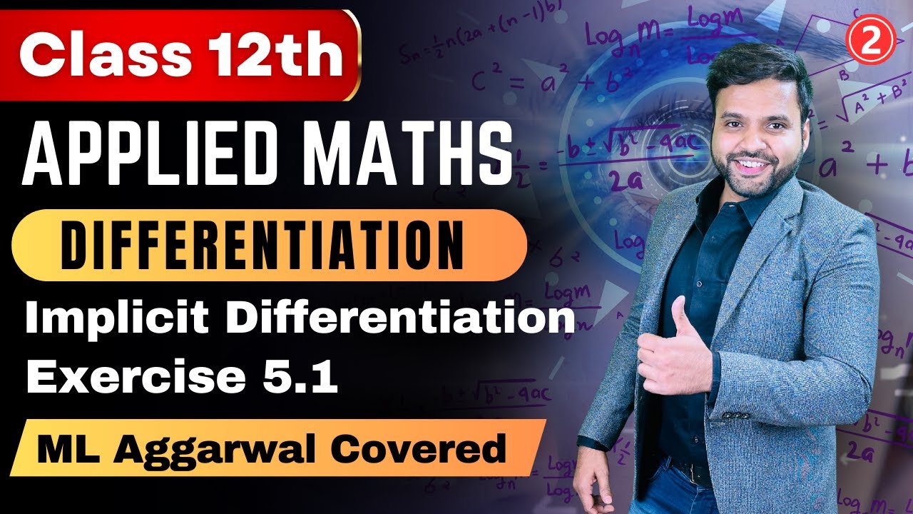 Differentiation Class 12 Applied Maths ML Aggarwal |Sri Kautilya| CA Ankush Raj | Ex 5.1 ML Aggarwal