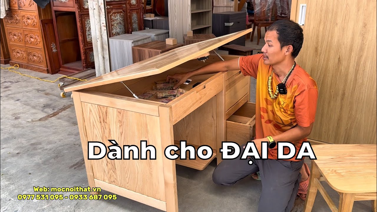 Bàn Làm Việc gỗ Thiết Kế dành cho Đại Gia