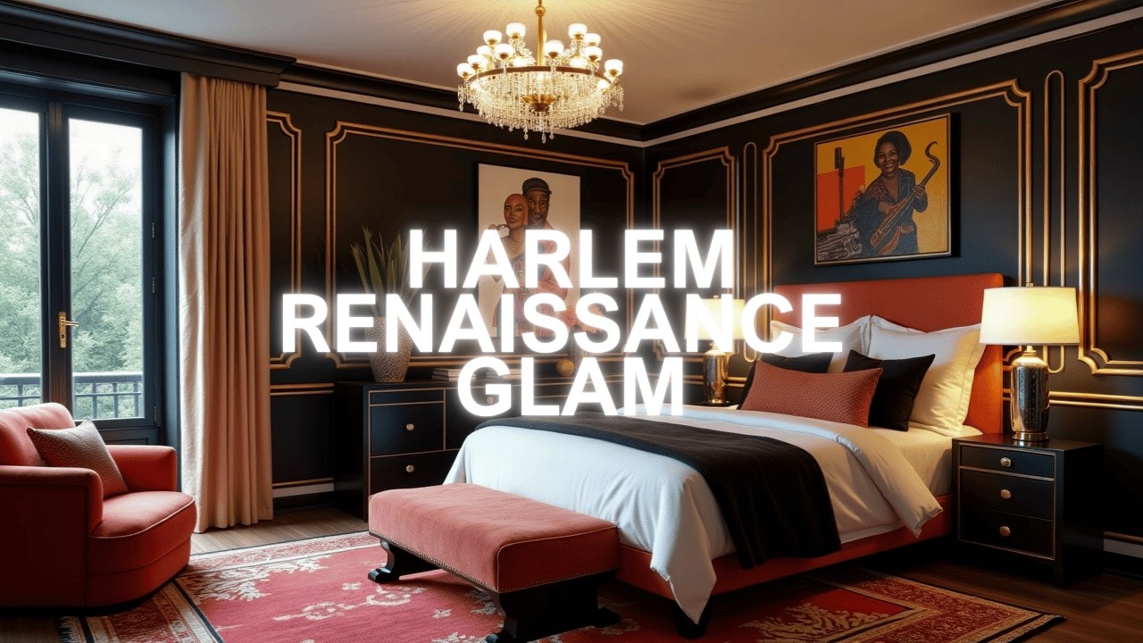 Harlem Renaissance Glam Interior Design | Ultimate Bedroom Guide  for  Home Decor!
